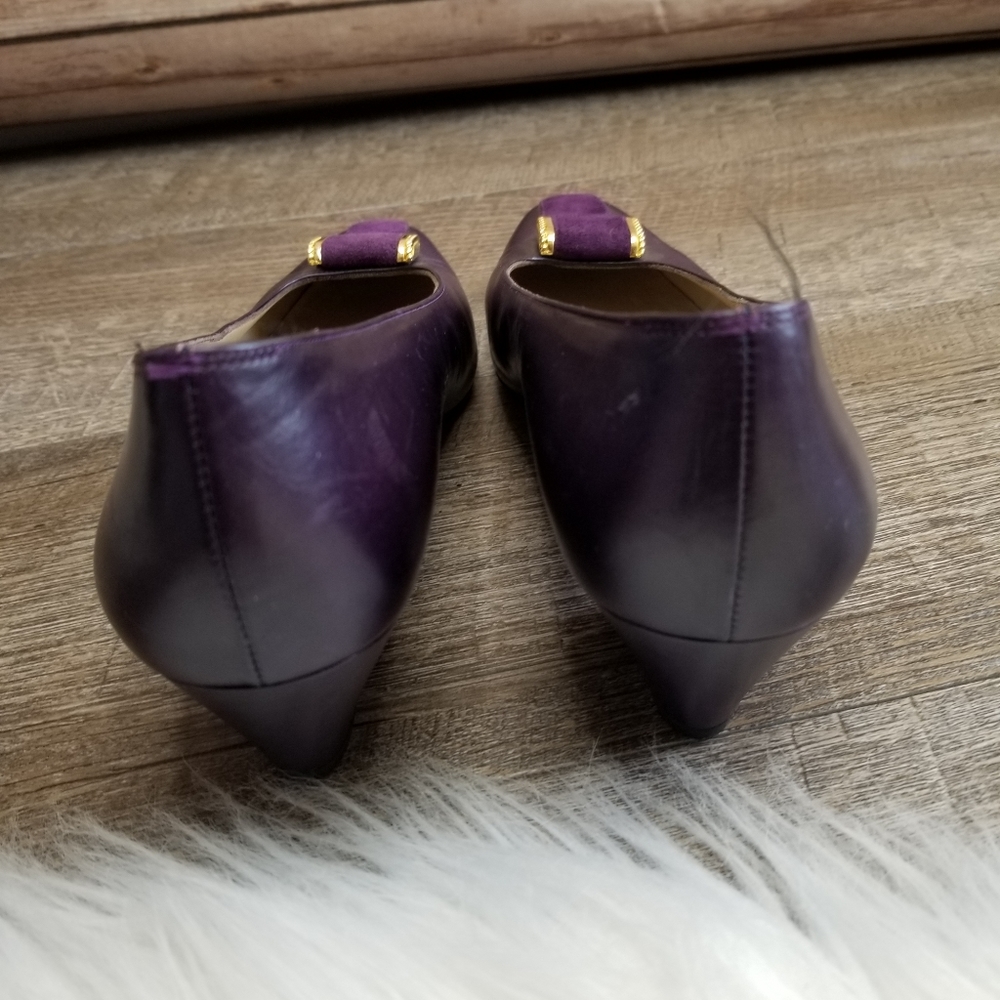 Salvatore Ferragamo Vintage Purple Low Kitten Heel - Picture 8 of 8